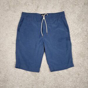 Faherty All Day Shorts Drawstring Men 31 Blue Stretch 11” Performance Hybrid USA